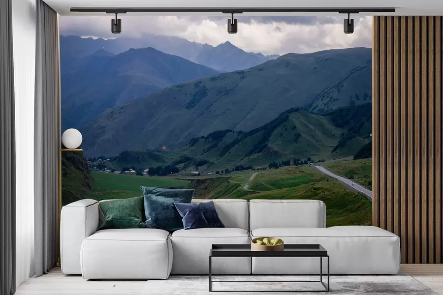 wall murals Пејзажи Џорџије, планине, путовање колима, реализам w04097