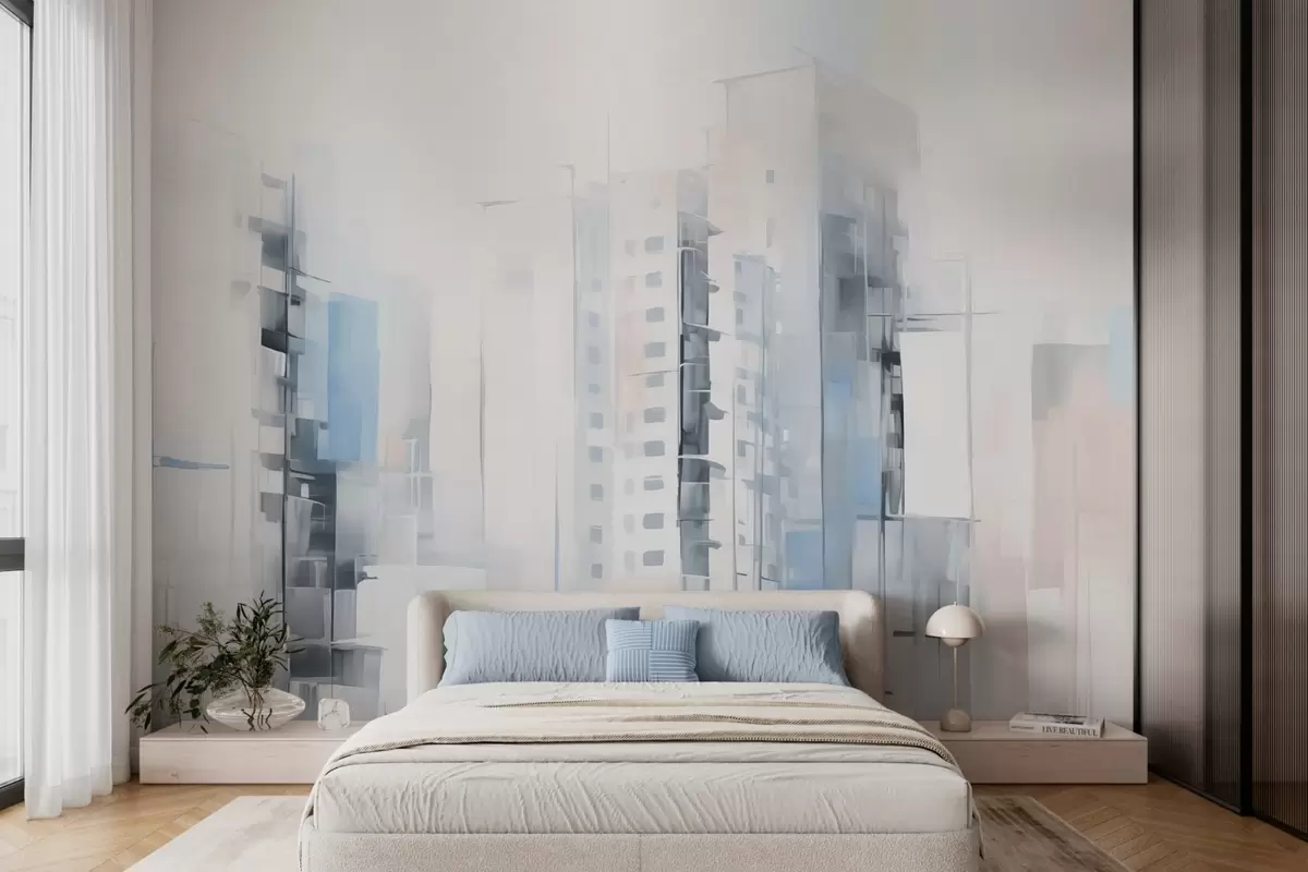 wall murals Апстрактна имитација градског пејзажа w04100
