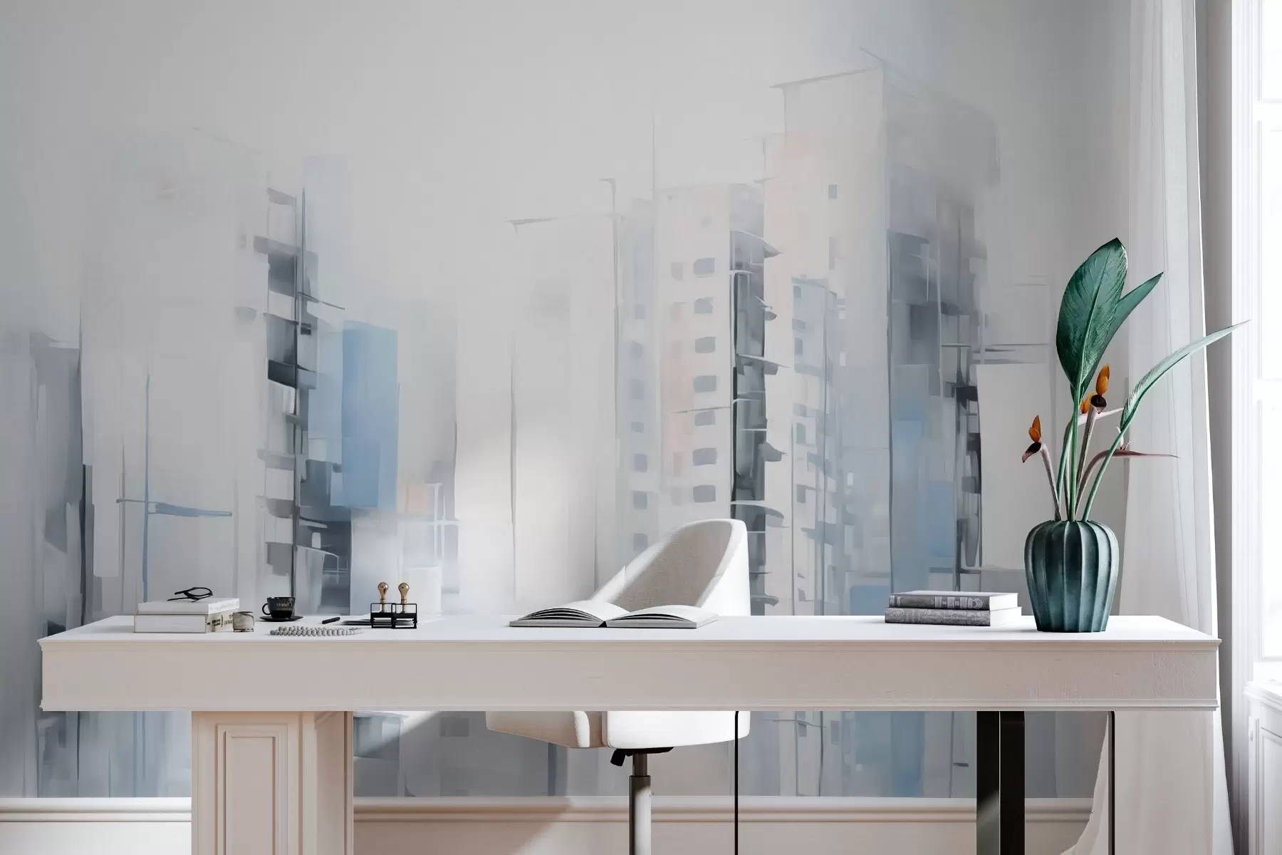 wall murals Апстрактна имитација градског пејзажа w04100