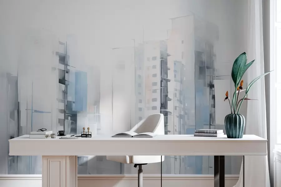 wall murals Апстрактна имитација градског пејзажа w04100