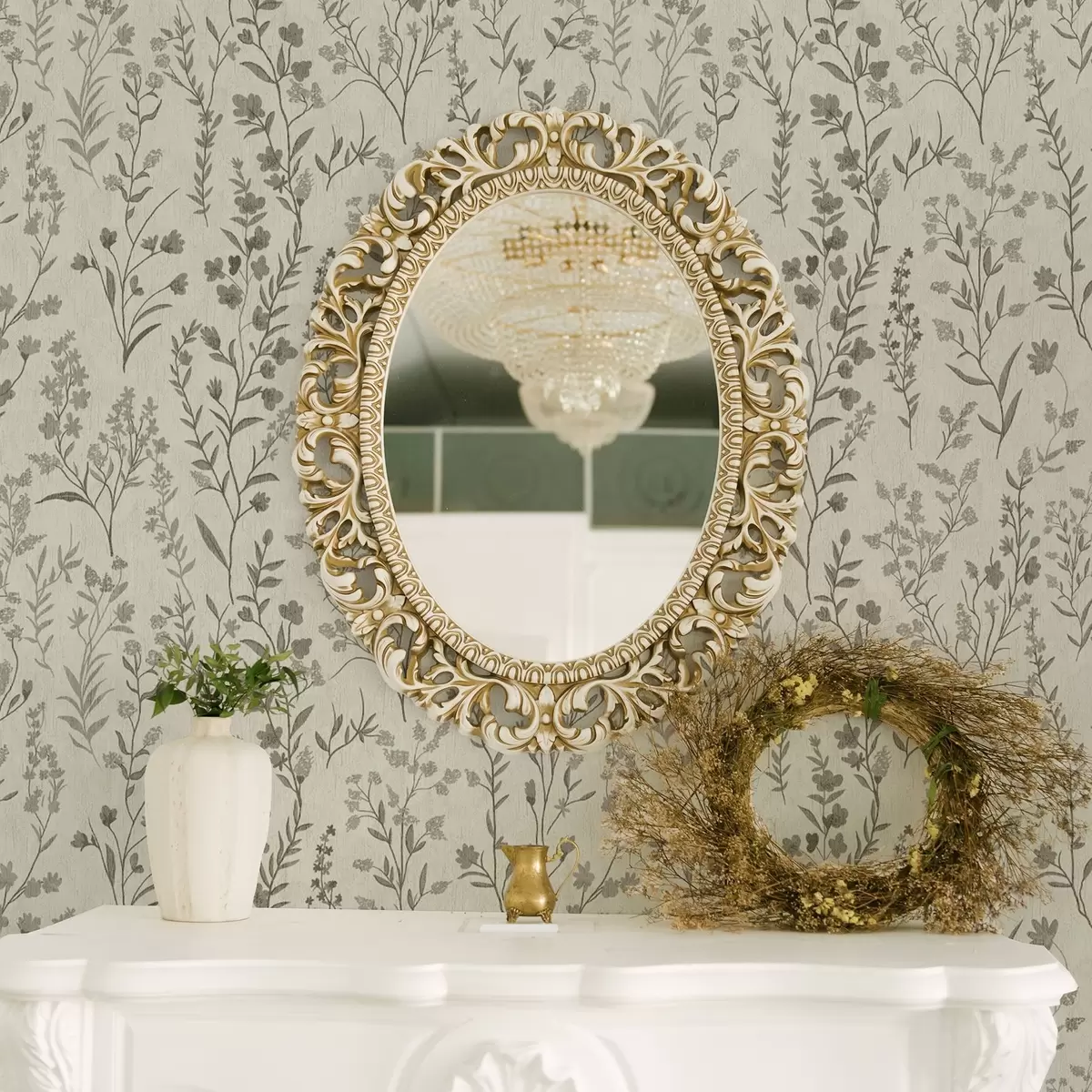 Позадина Монохромне ливадске траве у винтаге стилу a00192