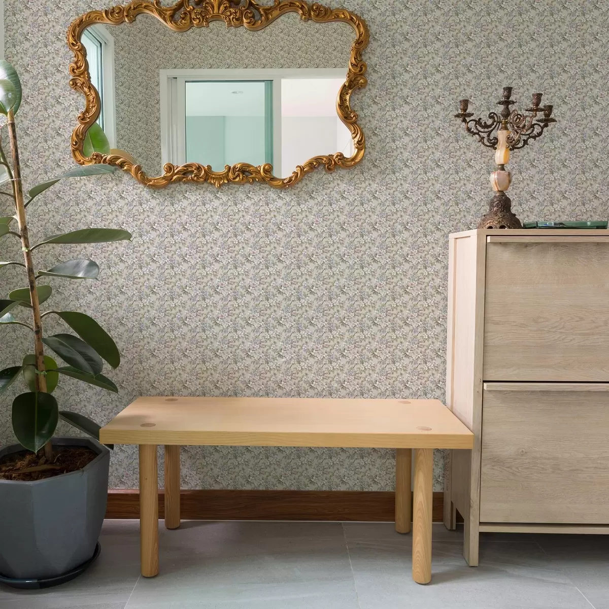 Позадина Дијагонални букет са пролећним цвећем у нежним нијансама a00204