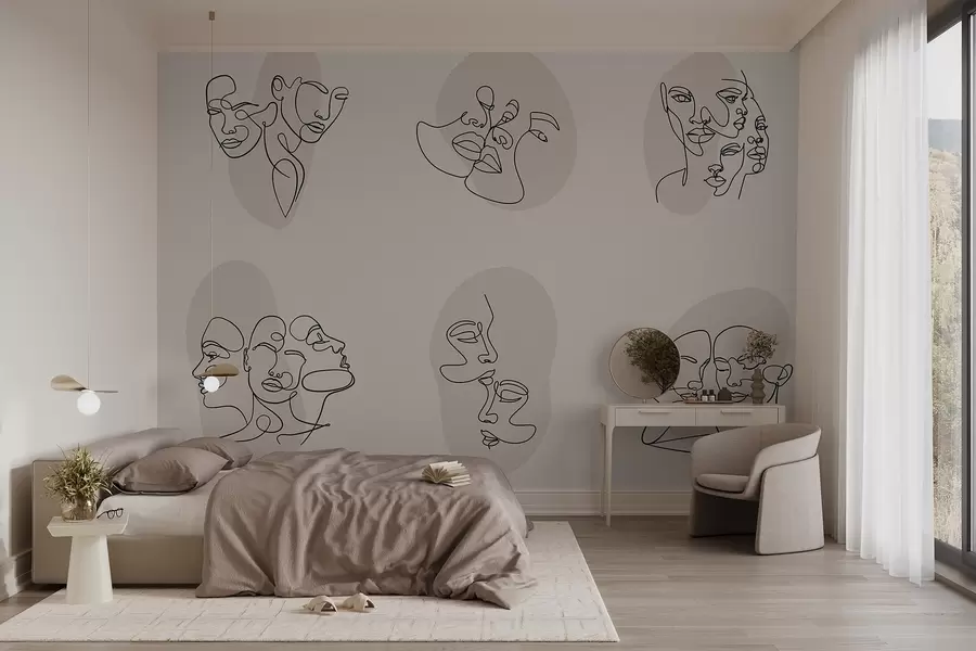 wall murals Апстрактна лица w04106