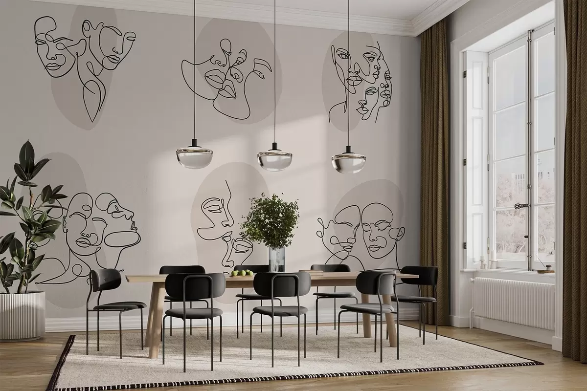 wall murals Апстрактна лица w04106