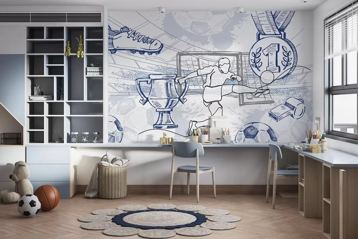 wall murals Фудбалски атрибути w04108