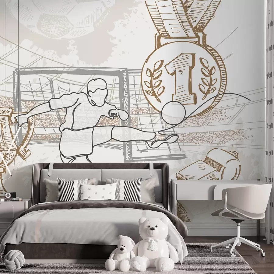 wall murals Фудбалски атрибути w04108v1