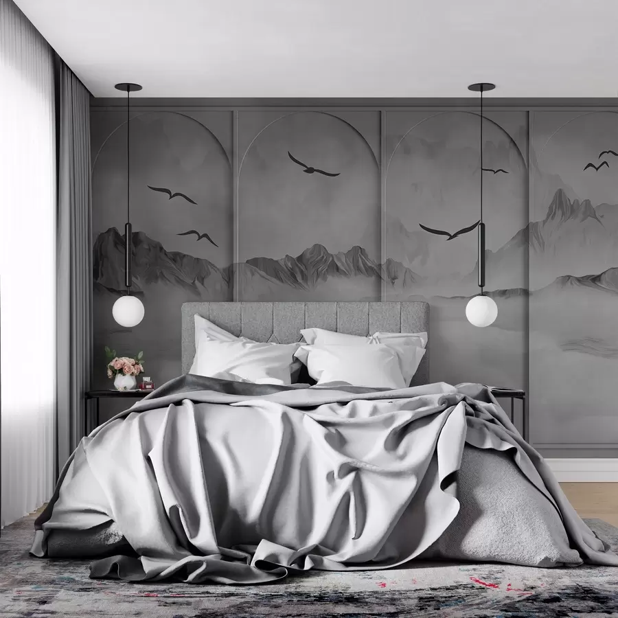 wall murals Планине кроз панеле w04134v2