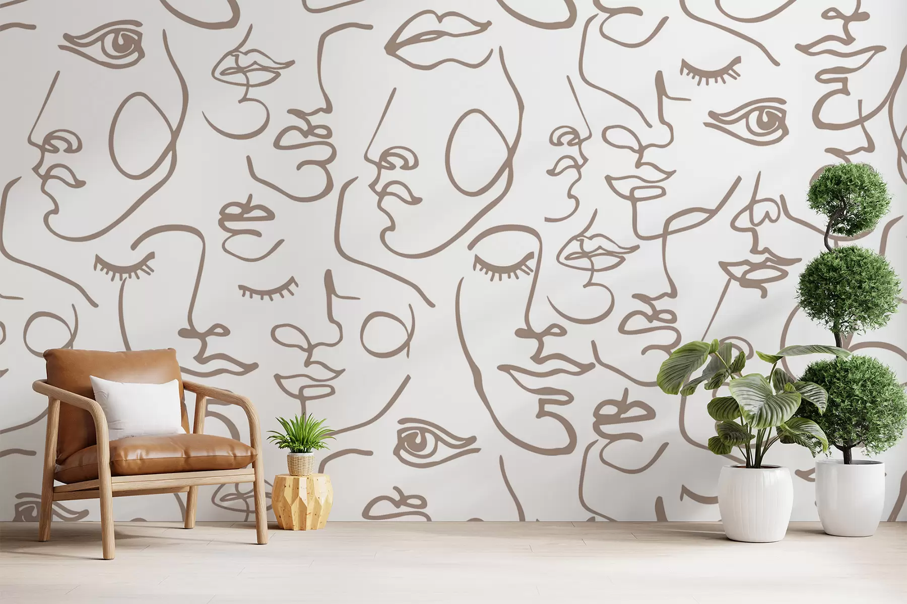 wall murals Апстрактна лица w04121v1
