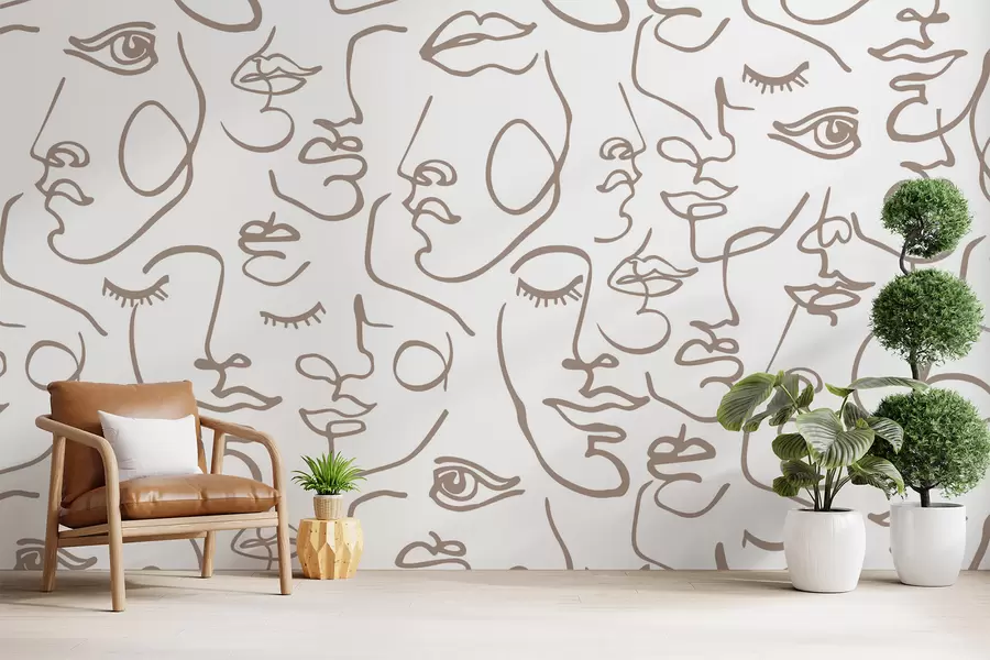 wall murals Апстрактна лица w04121v1