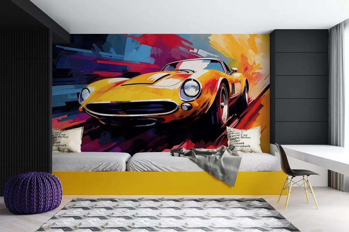 wall murals Аутомобил у вишебојним тоновима w04128
