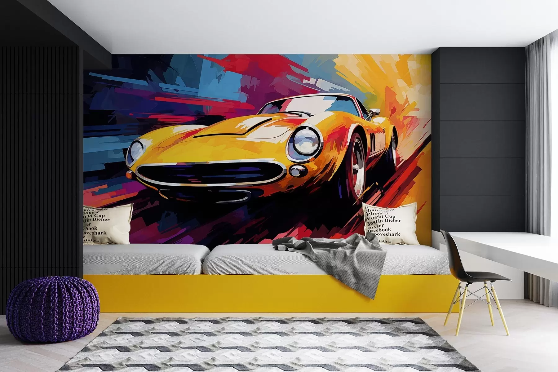 wall murals Аутомобил у вишебојним тоновима w04128
