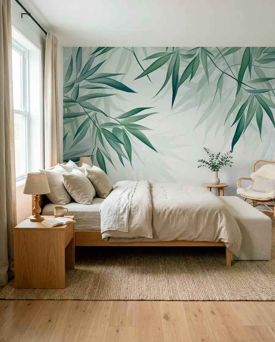 wall murals Бамбусово лишће w04147