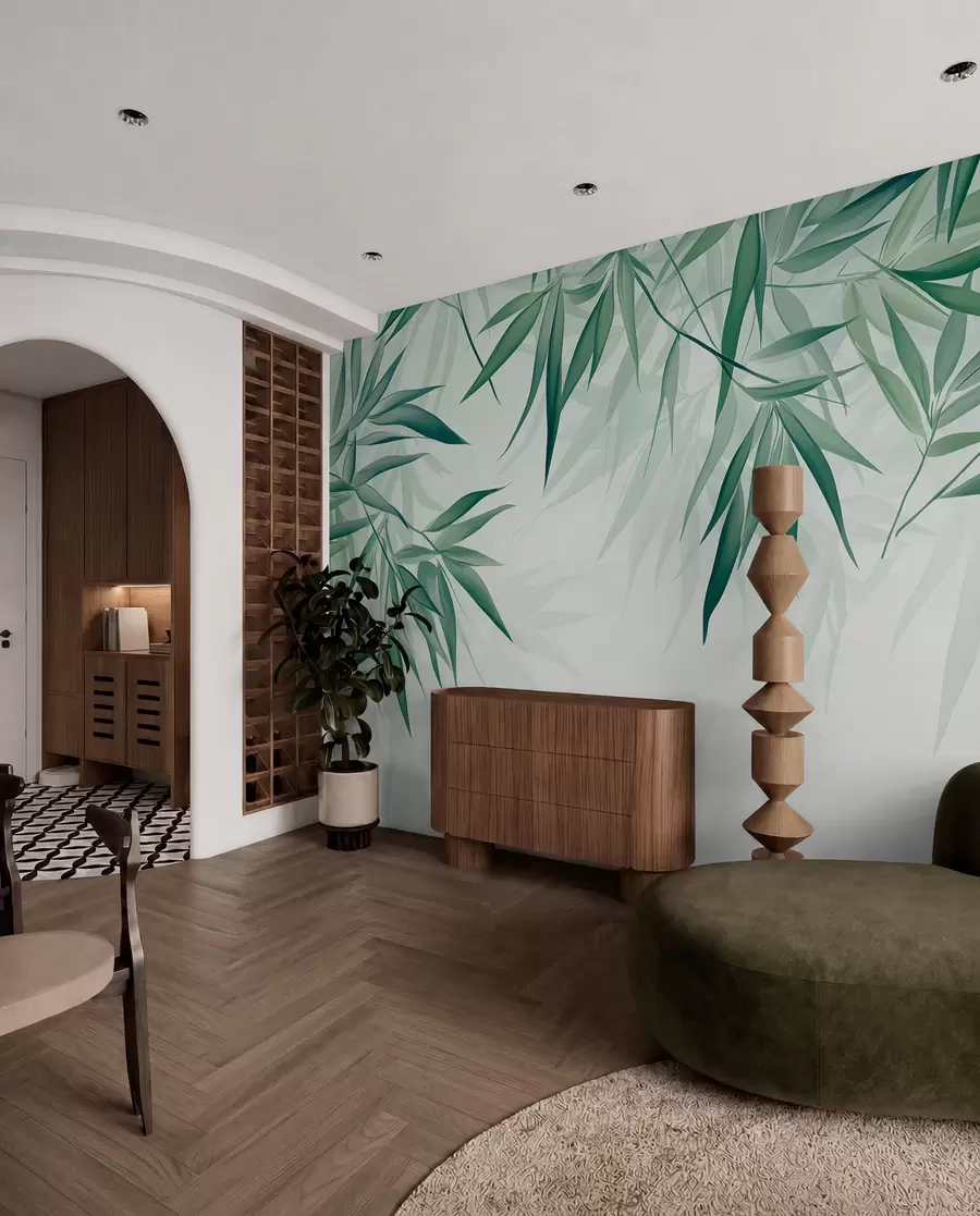 wall murals Бамбусово лишће w04147
