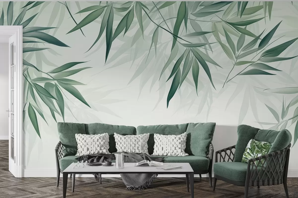 wall murals Бамбусово лишће w04147