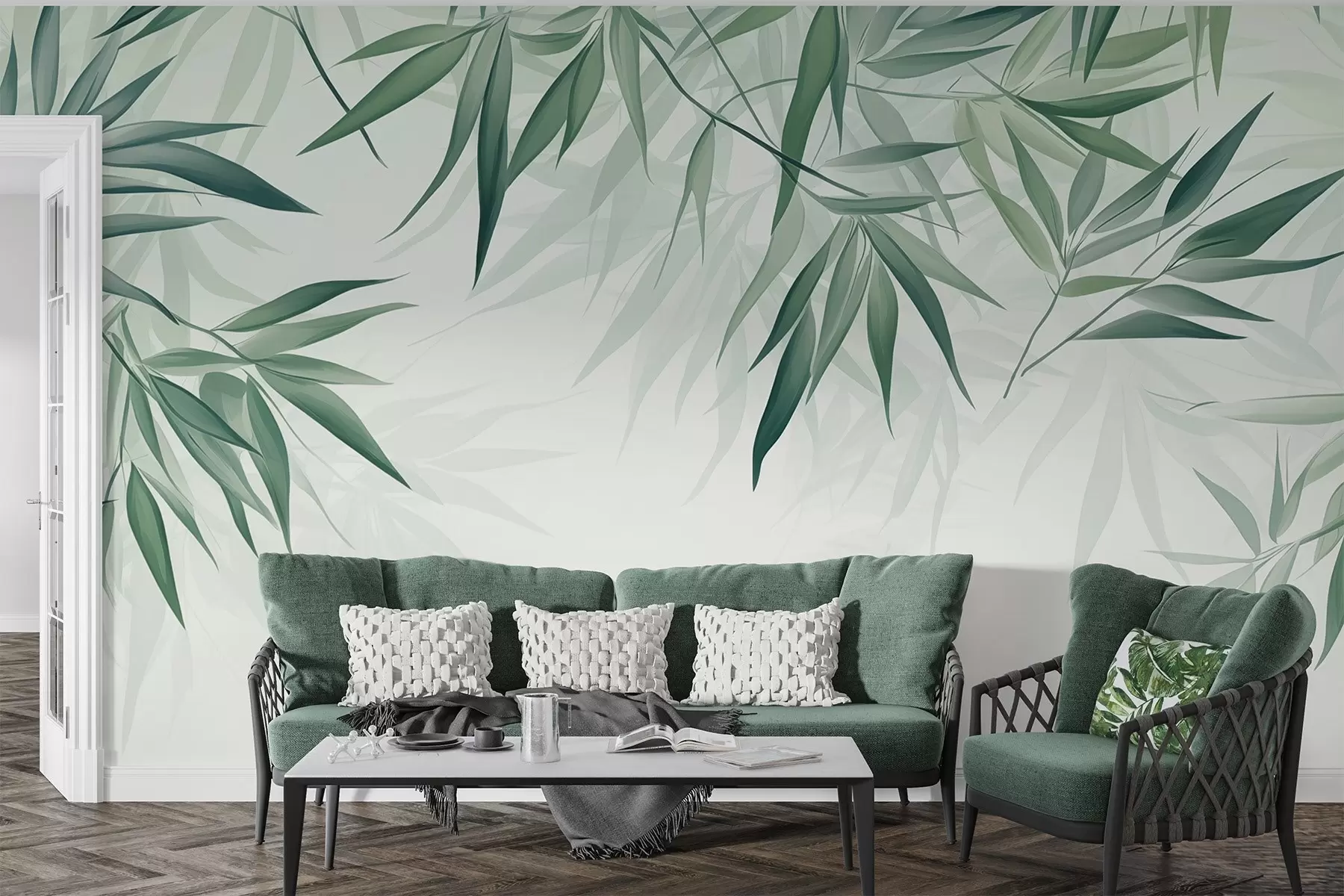 wall murals Бамбусово лишће w04147