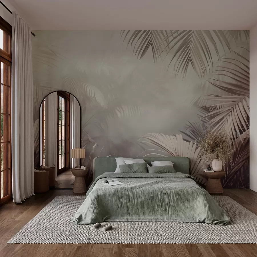 wall murals тропска џунгла са неутралном нијансом w04142v1