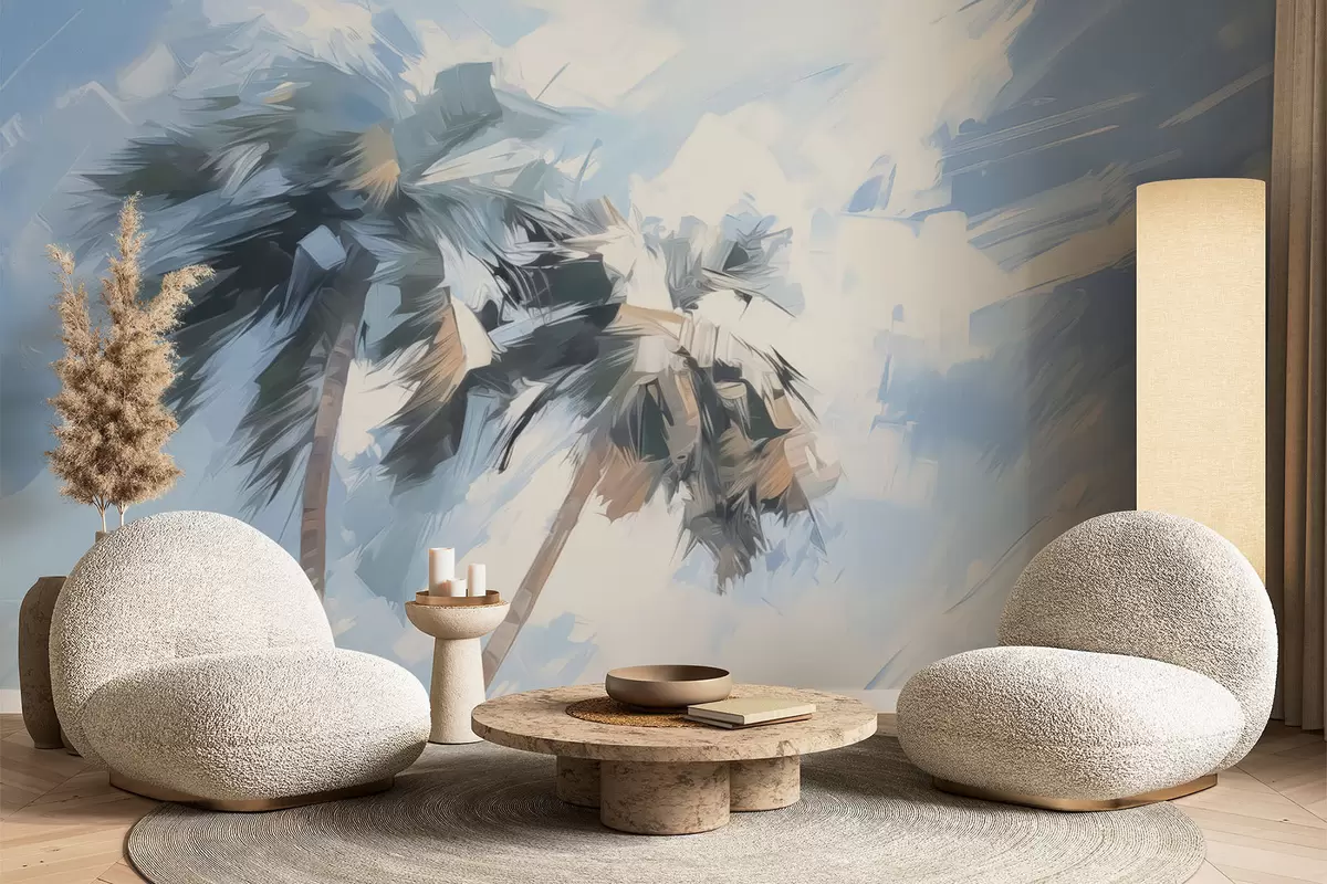 wall murals Сликање имитације палми w04176