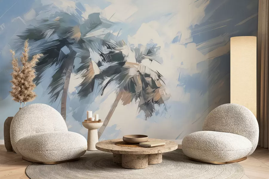 wall murals Сликање имитације палми w04176