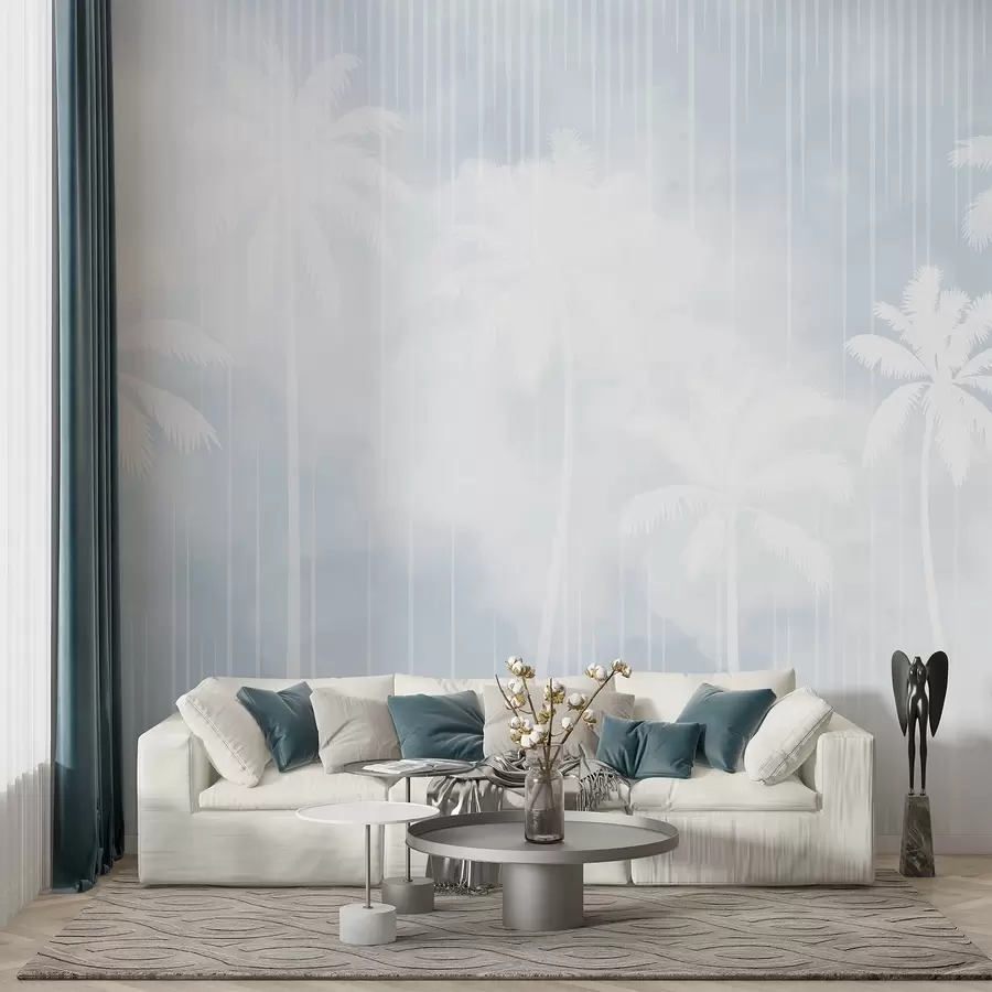 wall murals Магла са палмама w04180v1