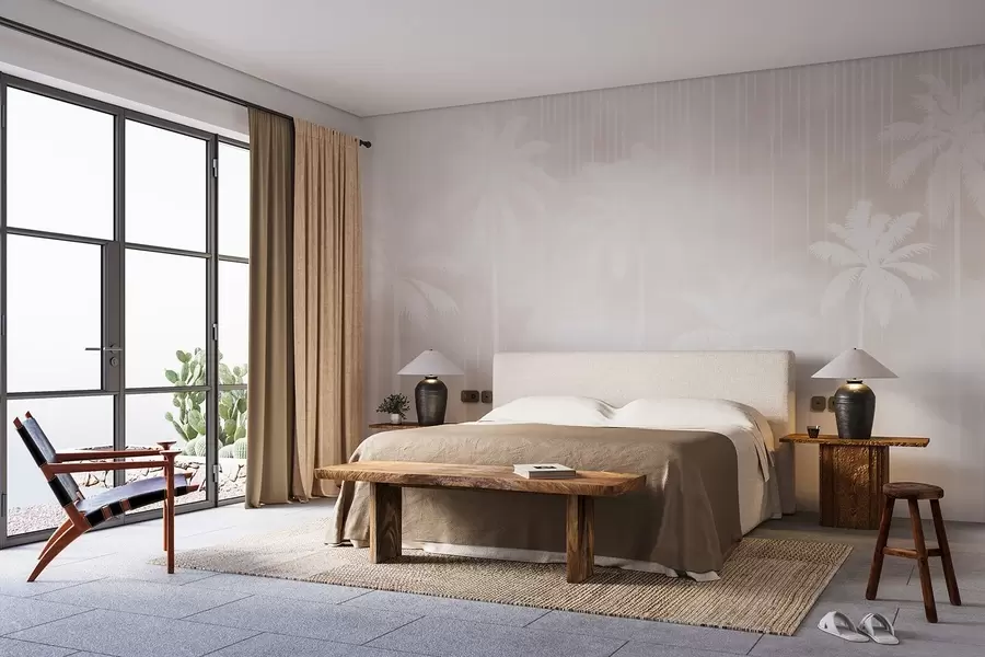 wall murals Магла са палмама w04180v2