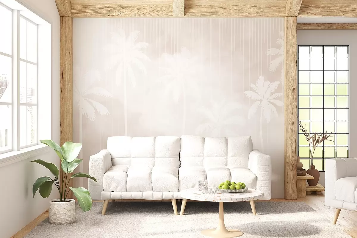 wall murals Магла са палмама w04180v2