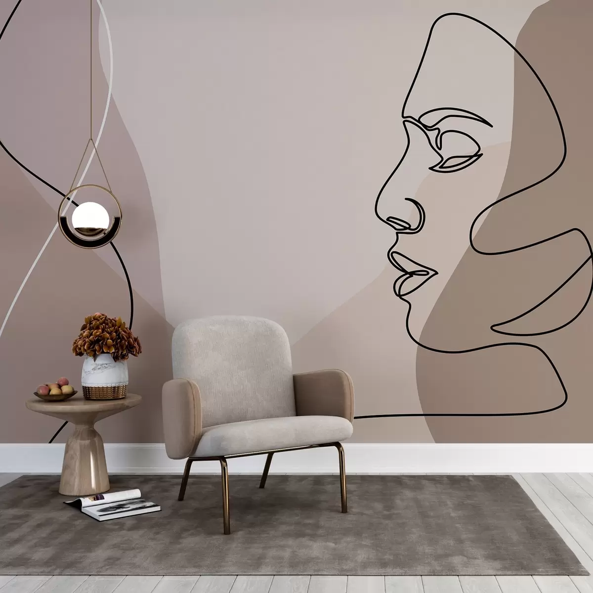 wall murals Апстрактно лице w09231