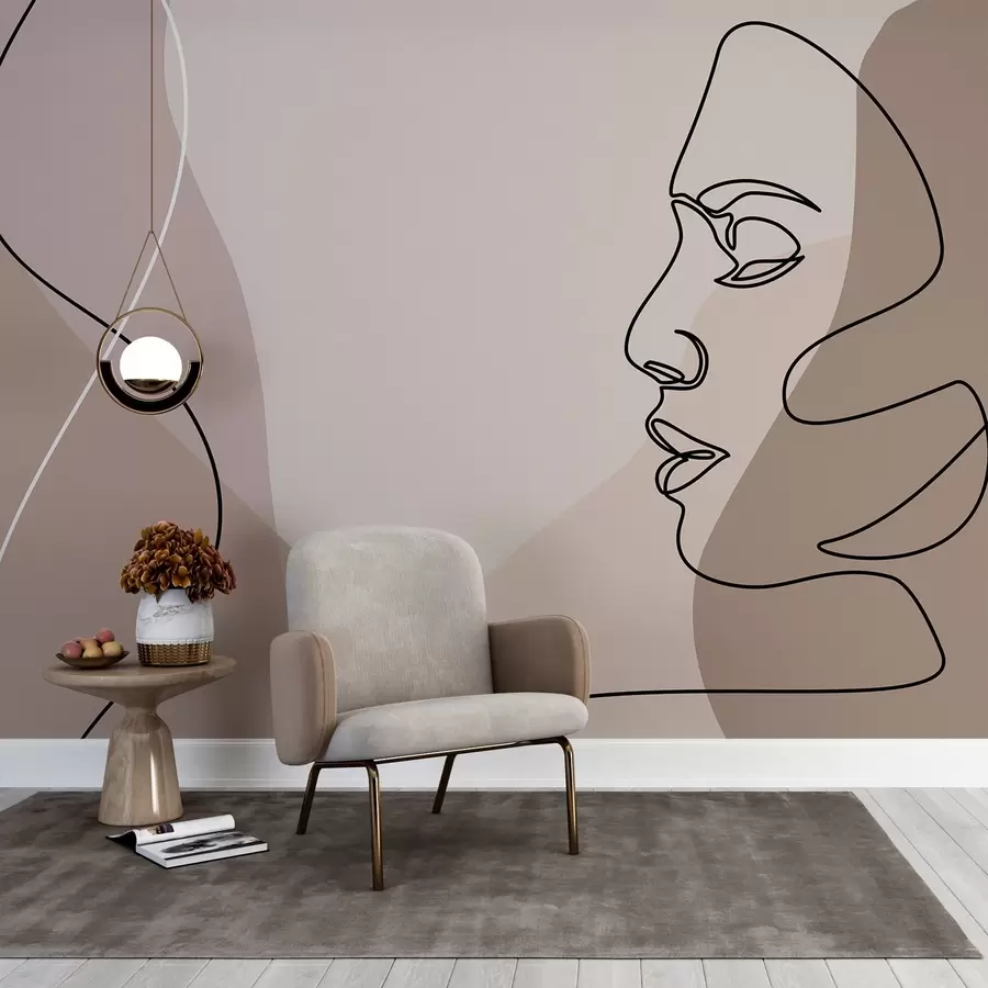 wall murals Апстрактно лице w09231