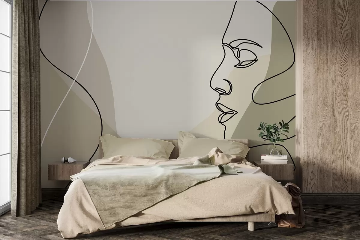 wall murals Апстрактно лице w09231v1