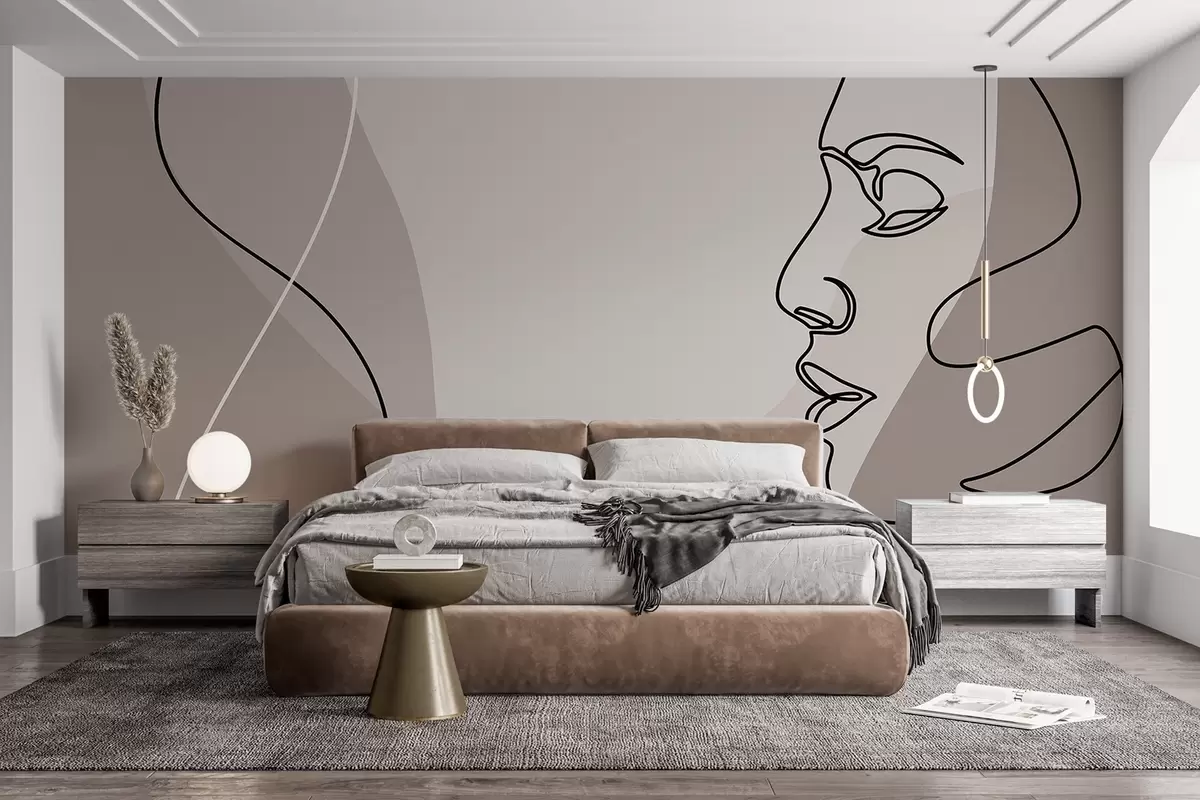 wall murals Апстрактно лице w09231v3