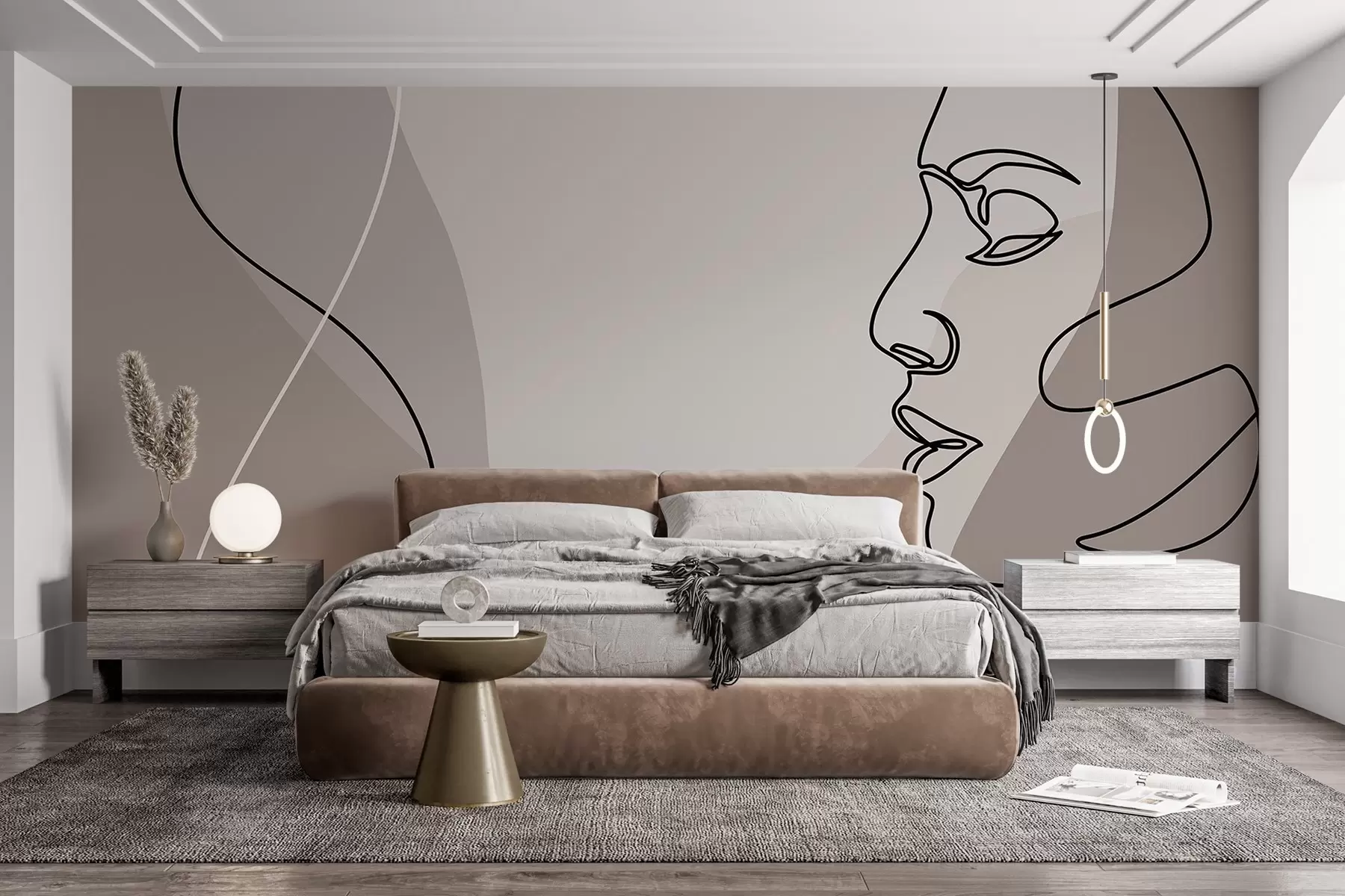 wall murals Апстрактно лице w09231v3