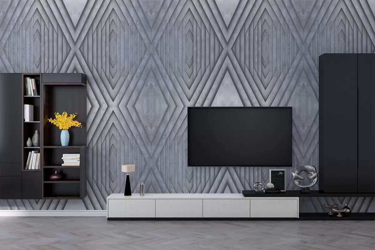 wall murals имитација дрвених панела у хладним сивим бојама w04168v2