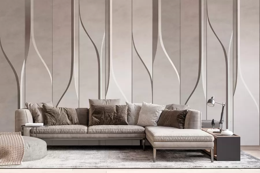 wall murals имитација зидних панела у беж тоновима w04169
