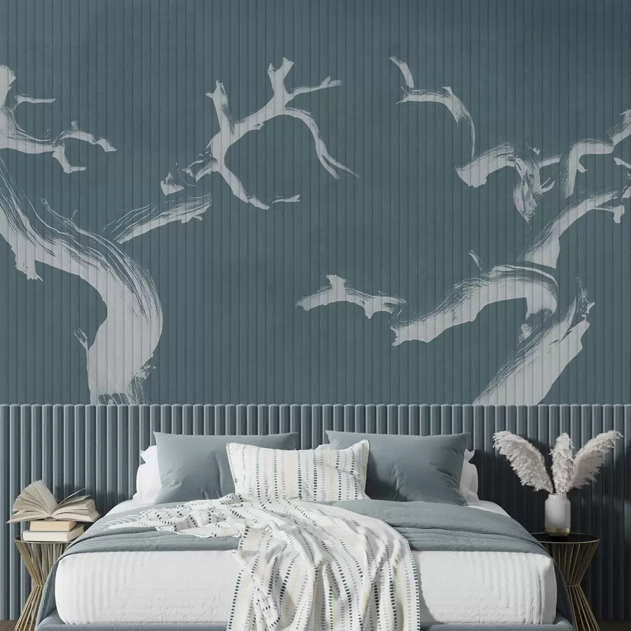 wall murals Грациозне силуете дрвећа w04131v2