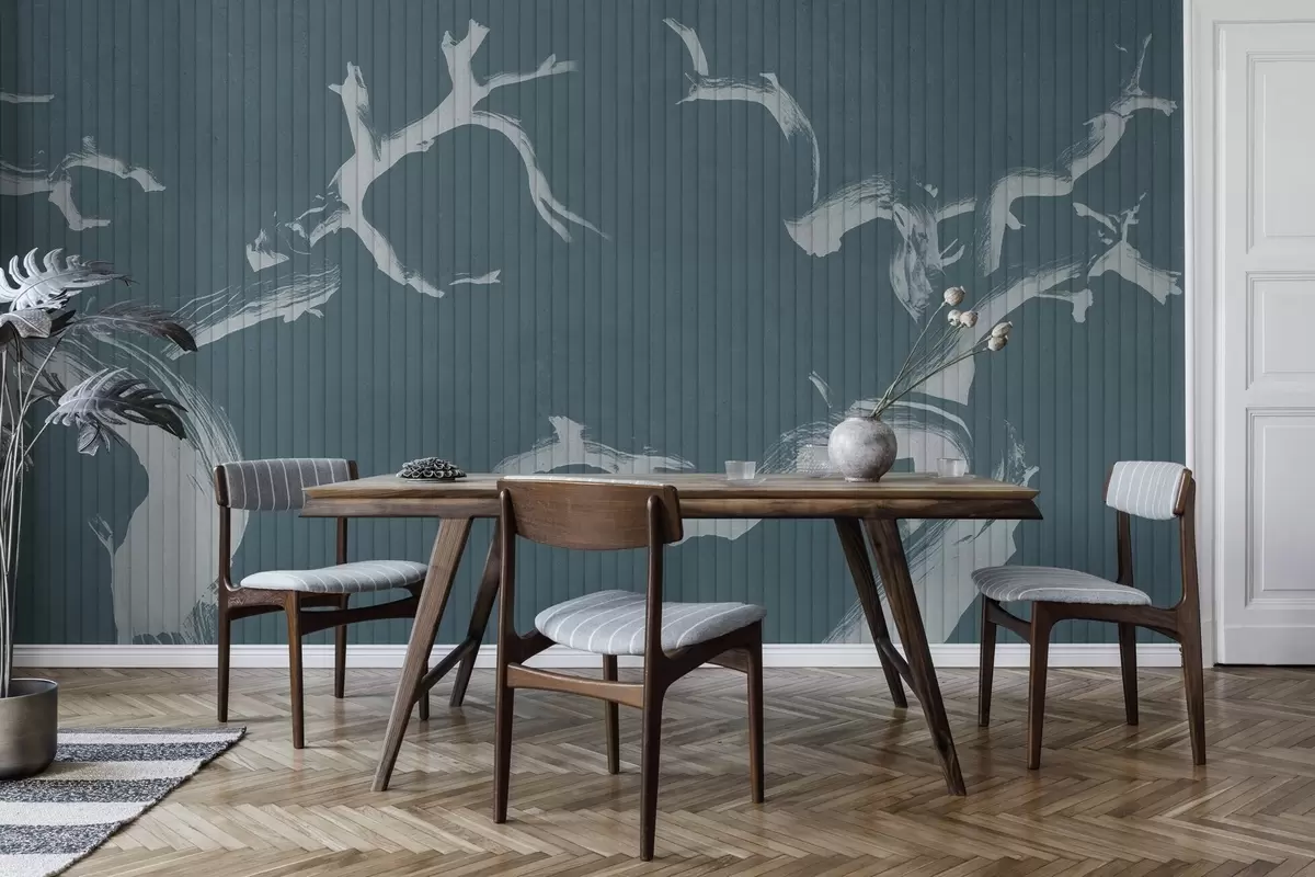 wall murals Грациозне силуете дрвећа w04131v2