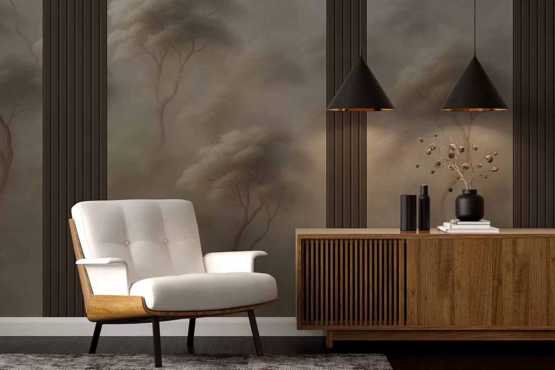 wall murals Шума сусреће панелну уметност w04187