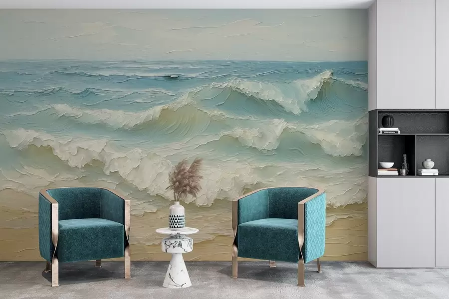 wall murals Илузија волуметријског таласа w04202
