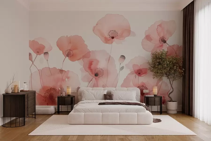 wall murals ваздушни макови w04205