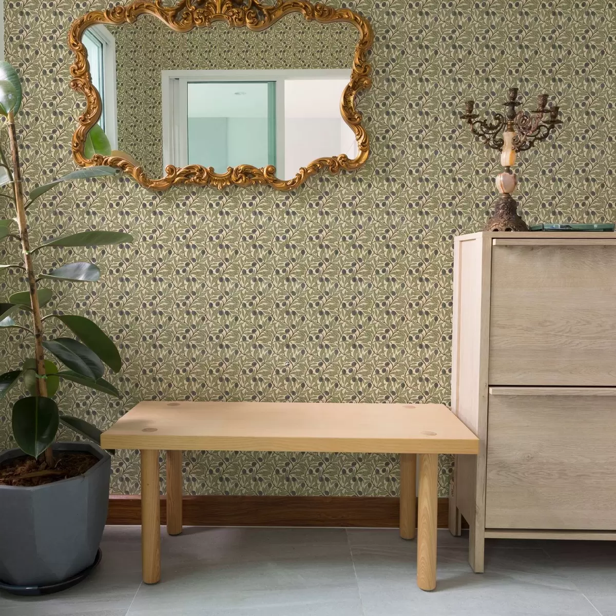 Позадина Маслине на гранама у топлој маслинастој палети a00246