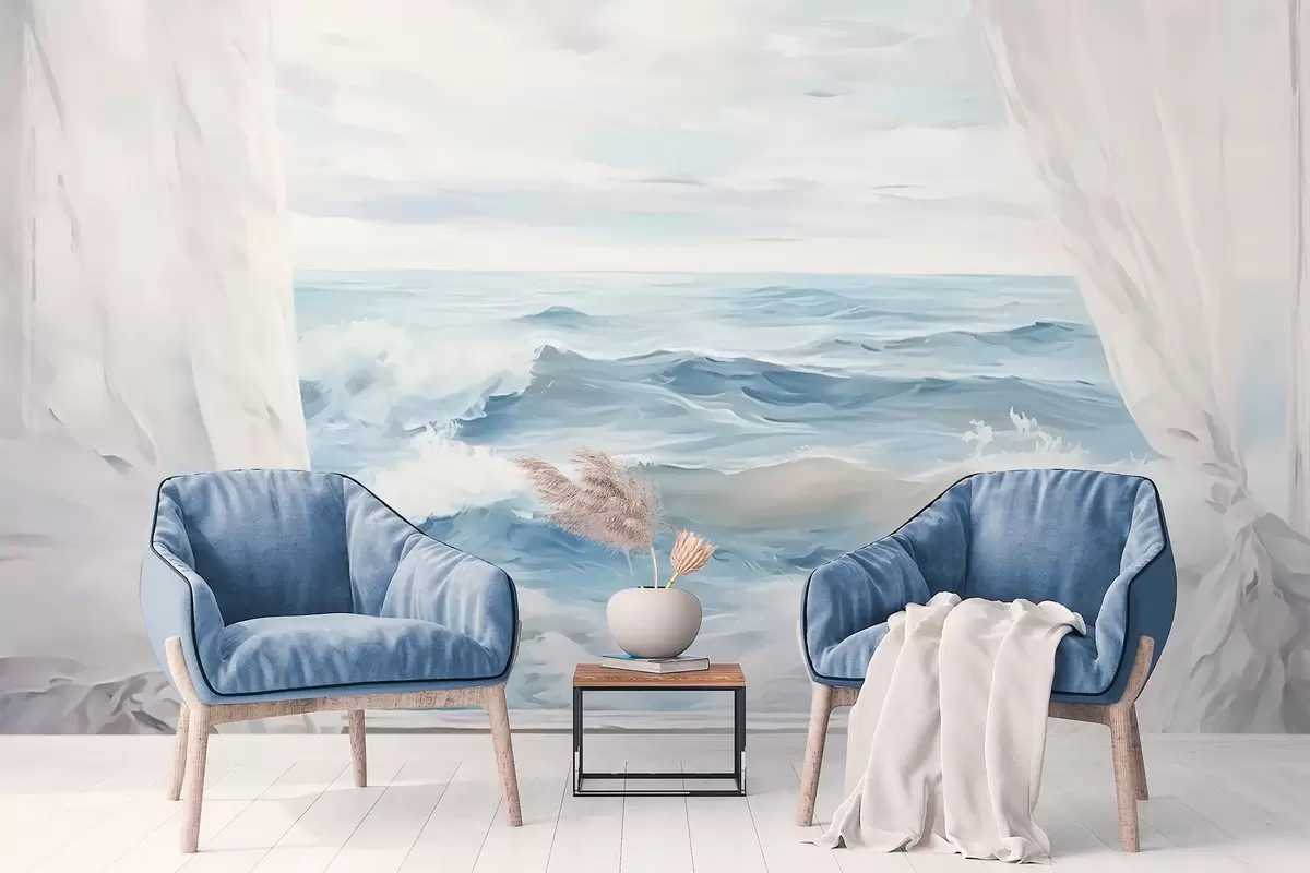 wall murals Поглед са прозора на море w04230