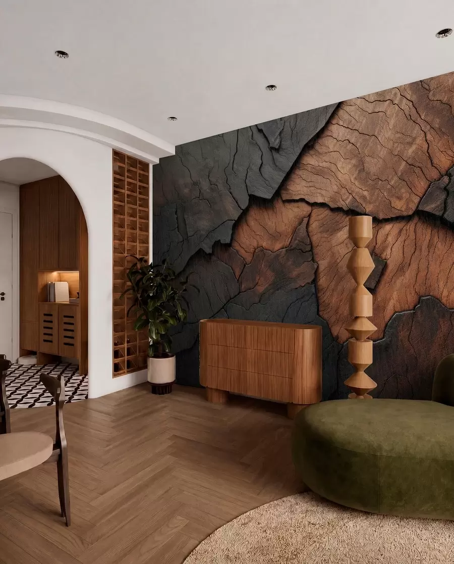 wall murals дрво, текстура, пукотине, тамно, кора, површина w04237