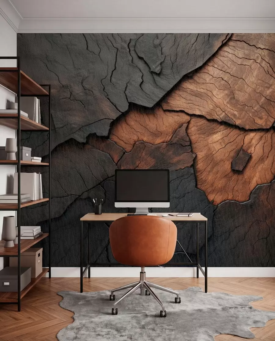 wall murals дрво, текстура, пукотине, тамно, кора, површина w04237