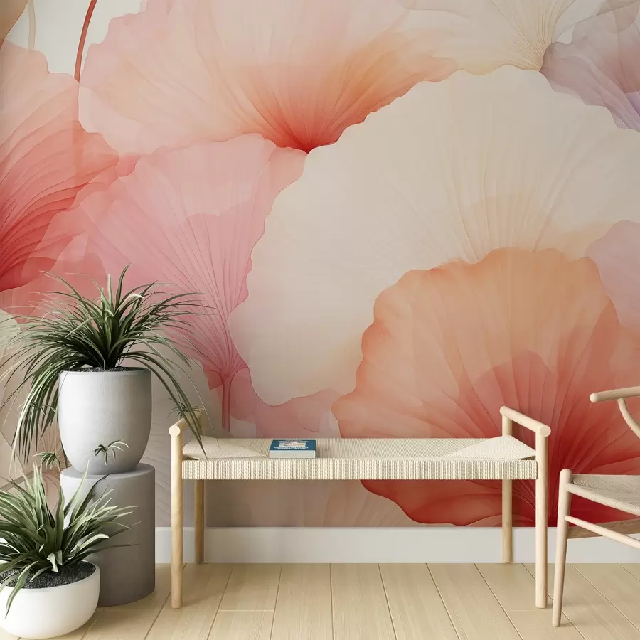 wall murals цвеће, латице, ружичасто, пастелно, нежност, лакоћа w04256