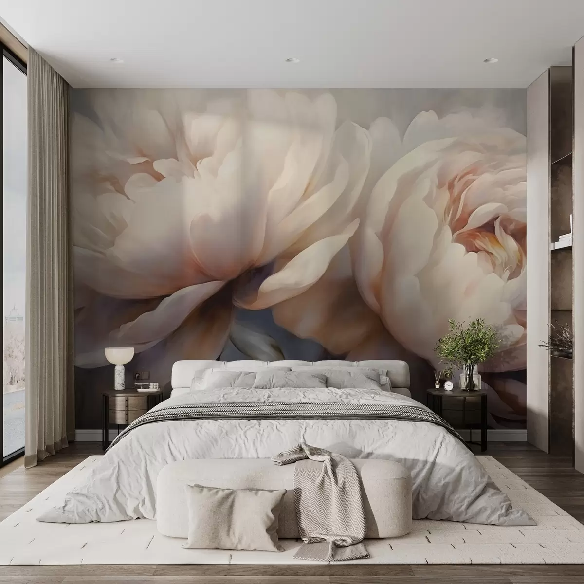 wall murals Деликатни божури w04225
