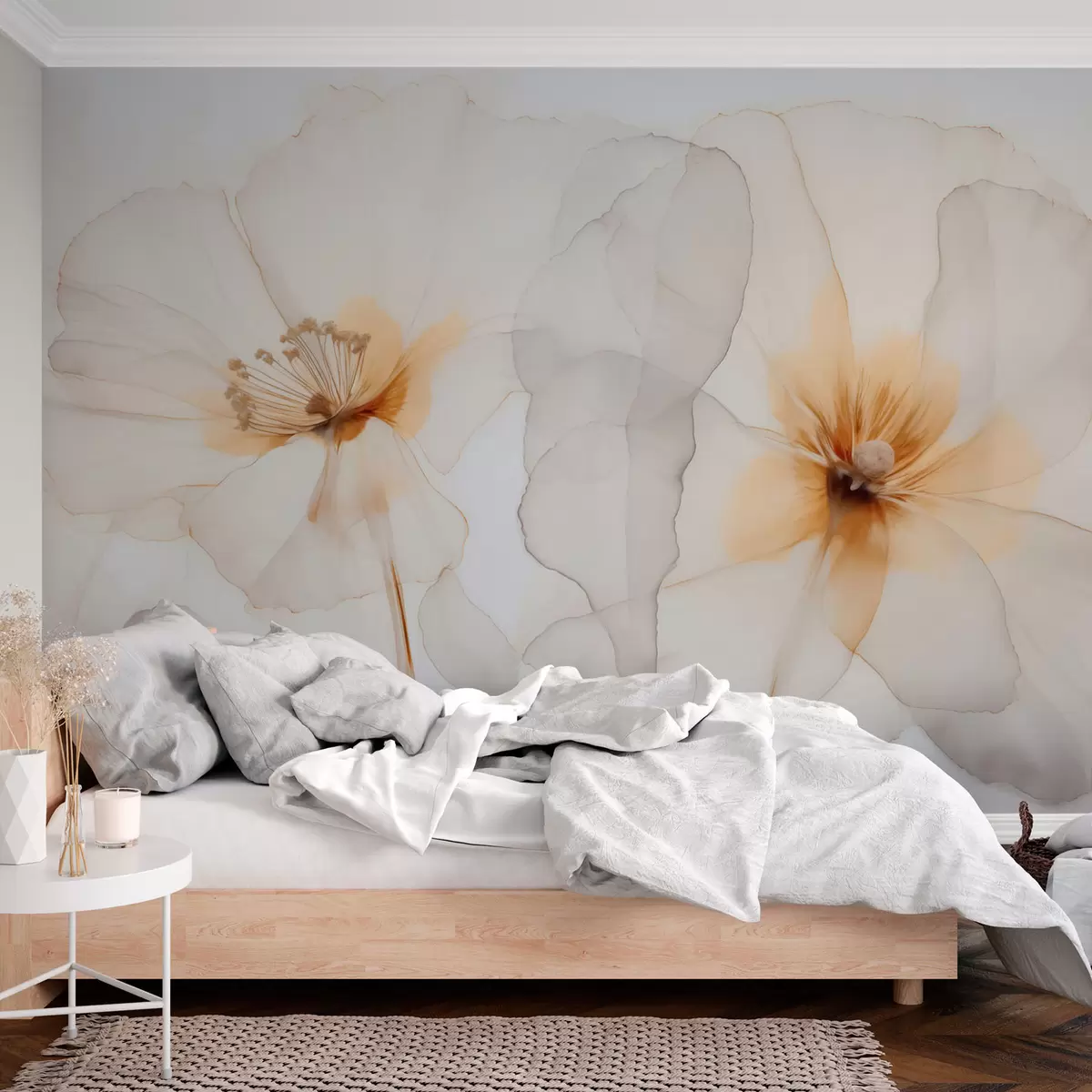 wall murals Имитација цвећа у акварелу w04235