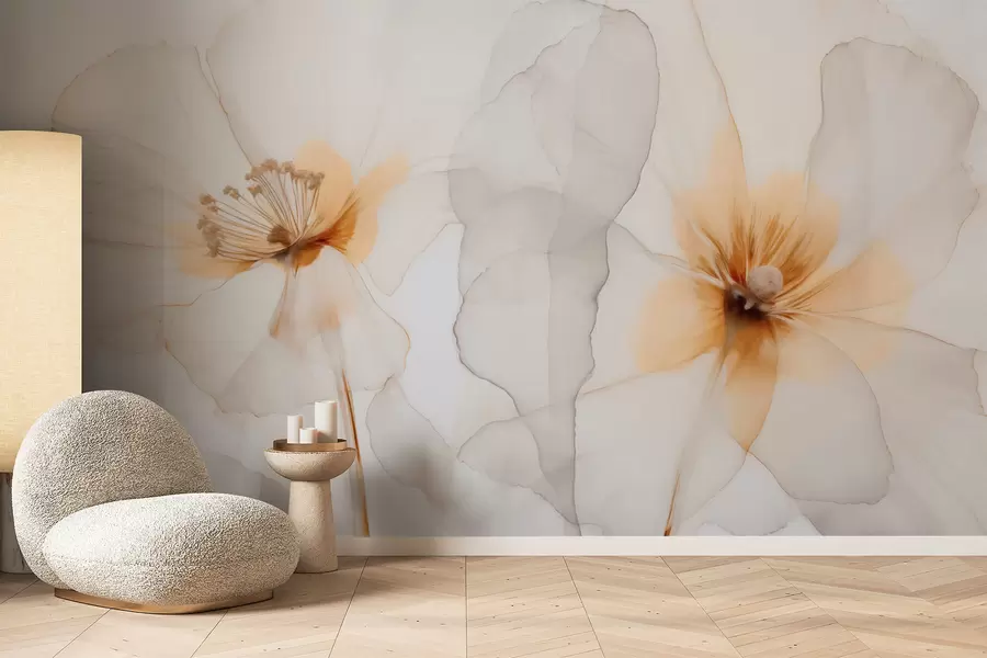 wall murals Имитација цвећа у акварелу w04235