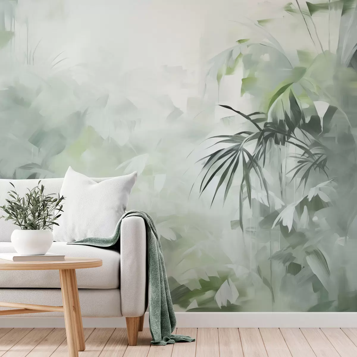 wall murals Сликање имитације џунгле w04265