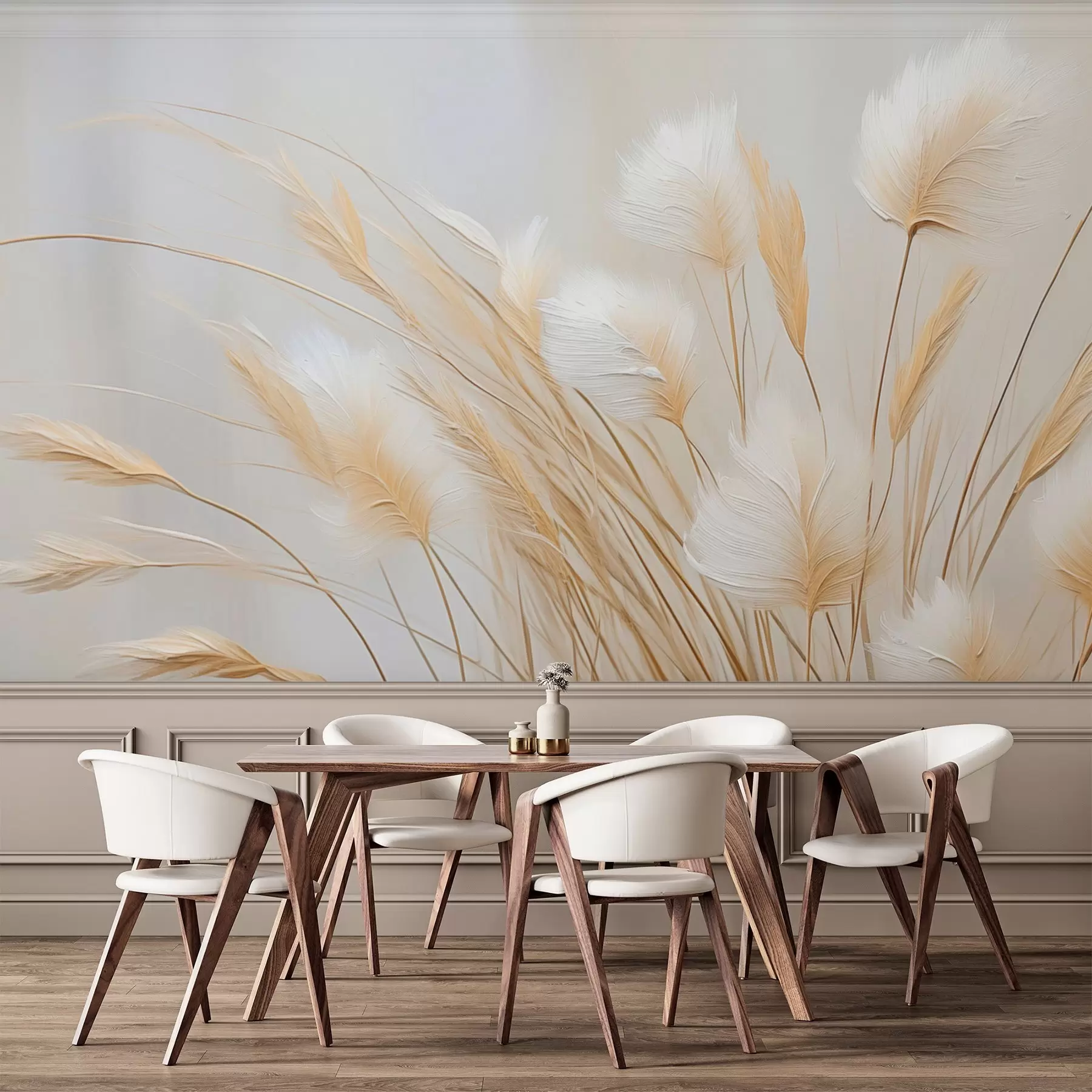 wall murals Сликање имитације класчића пампаса w04266