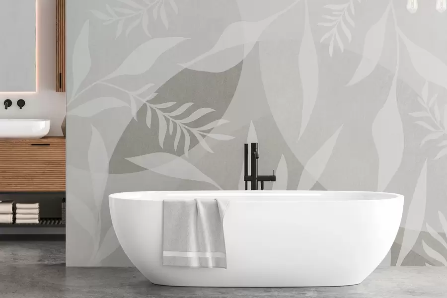 wall murals Силуете гранчица на позадини апстрактних кругова w04270