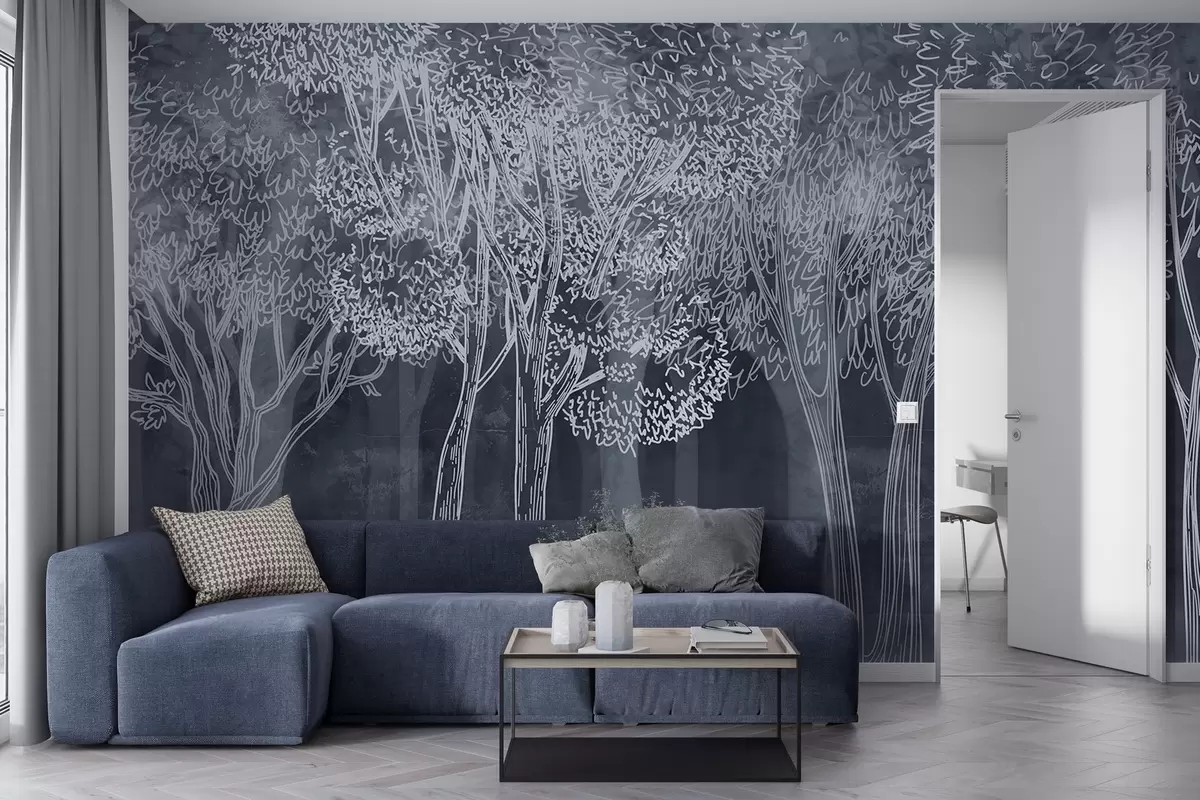wall murals Бујно лиснато дрвеће w04251v2