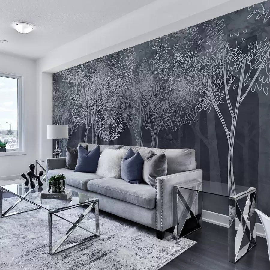 wall murals Бујно лиснато дрвеће w04251v2
